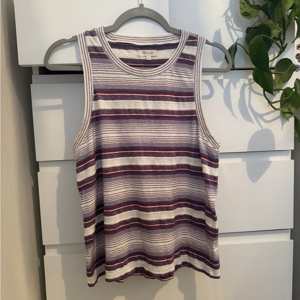 Fun striped Madewell tank top size medium